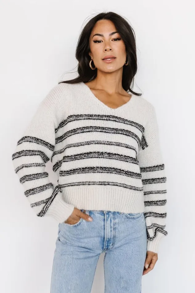 Women Ardis Knit Sweater Cream Black Baltic Born Sweaters