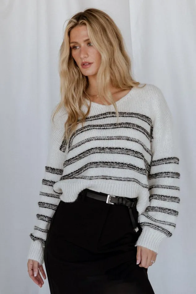 Women Ardis Knit Sweater Cream Black Baltic Born Sweaters