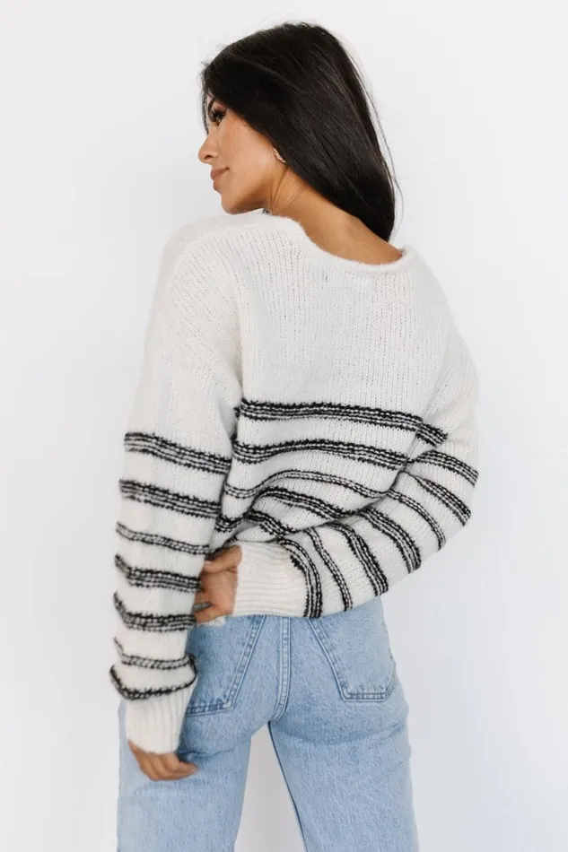 Women Ardis Knit Sweater Cream Black Baltic Born Sweaters