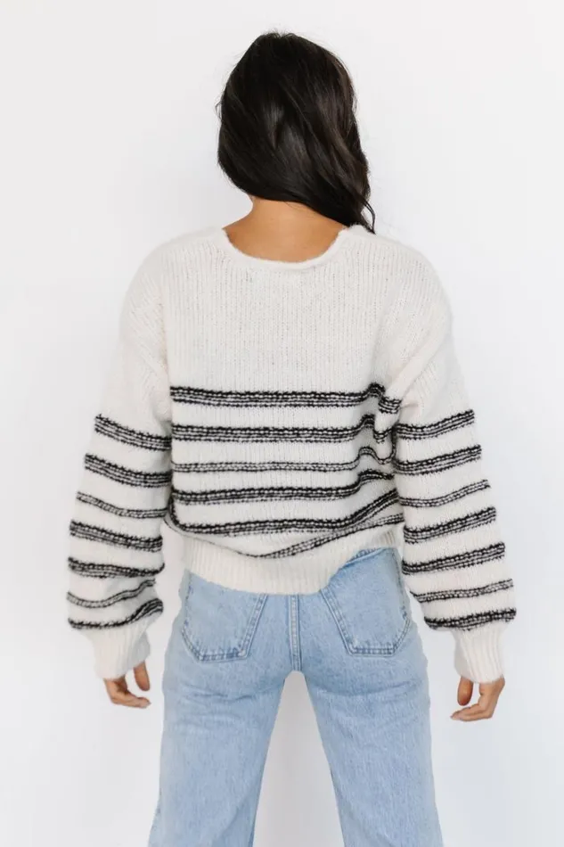 Women Ardis Knit Sweater Cream Black Baltic Born Sweaters