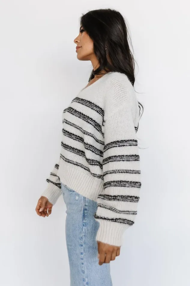 Women Ardis Knit Sweater Cream Black Baltic Born Sweaters