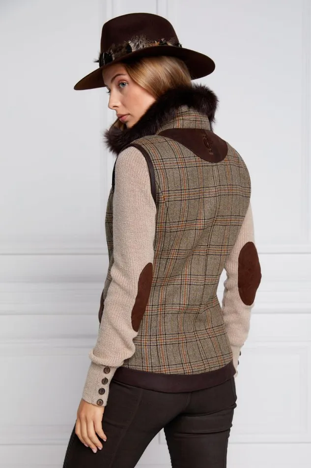 Women Aviator Gilet Bourbon Tweed Holland Cooper Tailoring