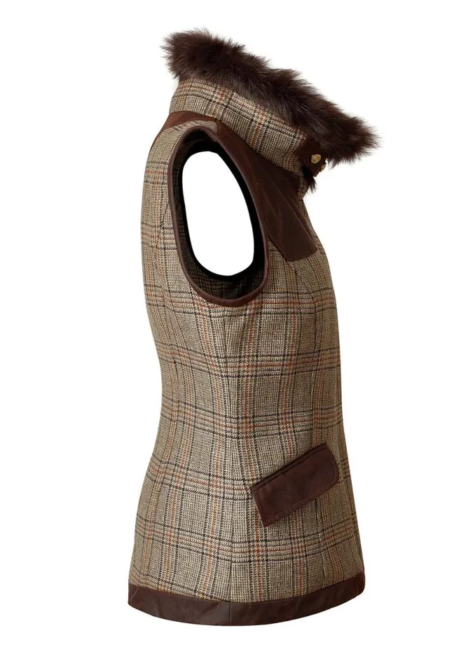 Women Aviator Gilet Bourbon Tweed Holland Cooper Tailoring