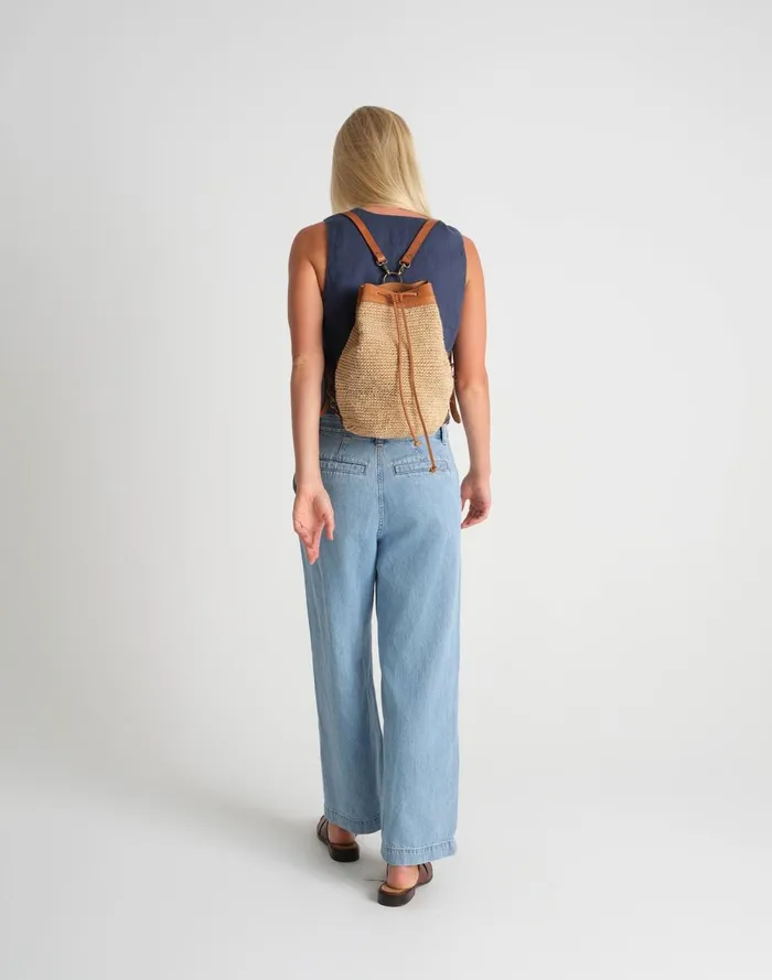 Women Bags Madewell MINGA Crocheted Transito Backpack Natural