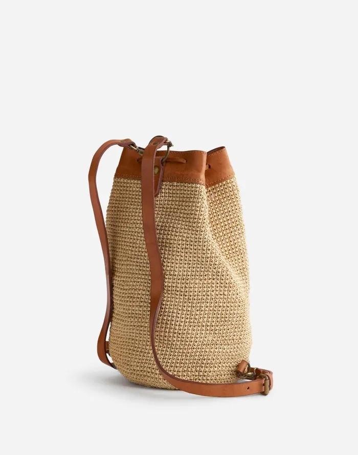 Women Bags Madewell MINGA Crocheted Transito Backpack Natural
