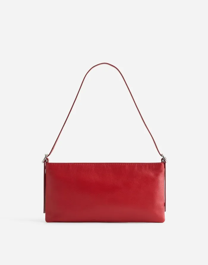 Women Bags Madewell The SculpturalBuckle Mini Shoulder Bag Bright Ember