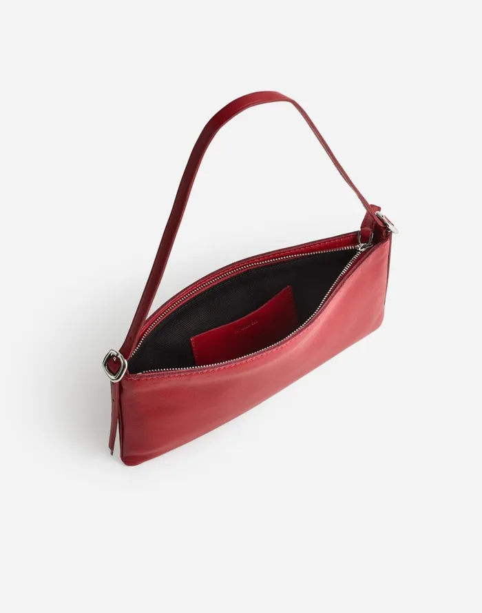 Women Bags Madewell The SculpturalBuckle Mini Shoulder Bag Bright Ember
