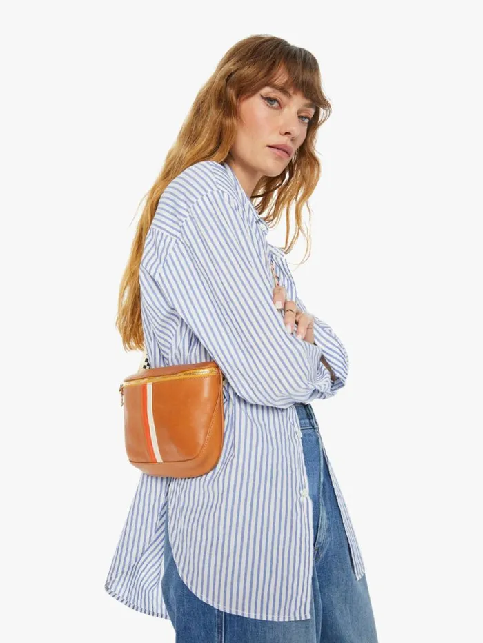 Women Bags Mother Denim Clare V X MOTHER Le Fanny Pack Breton Stripe