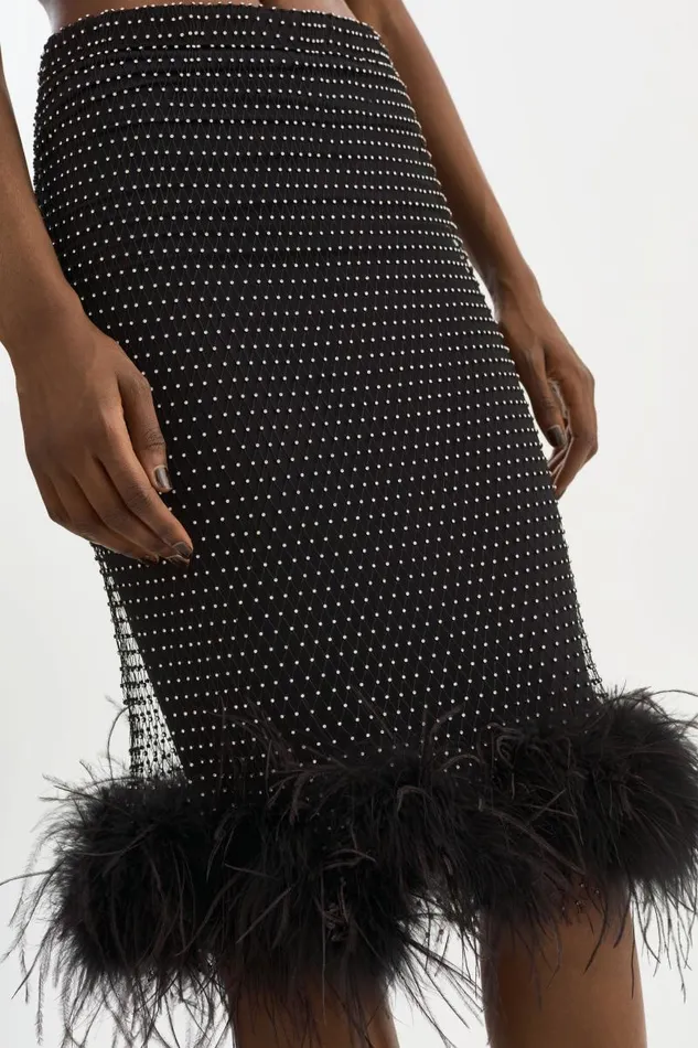 Women BARETA Rhinestone Tube Black LAMARQUE Skirts Women BARETA Rhinestone Tube Black LAMARQUE Skirts