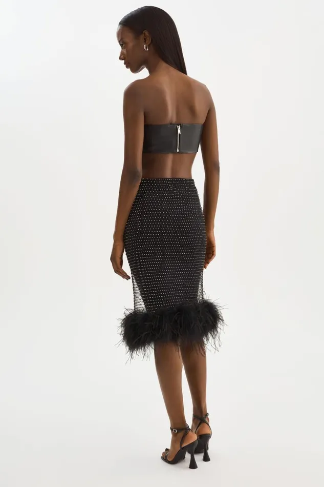 Women BARETA Rhinestone Tube Black LAMARQUE Skirts Women BARETA Rhinestone Tube Black LAMARQUE Skirts