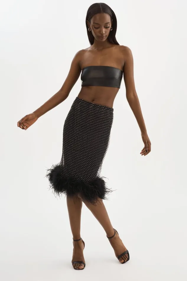 Women BARETA Rhinestone Tube Black LAMARQUE Skirts Women BARETA Rhinestone Tube Black LAMARQUE Skirts