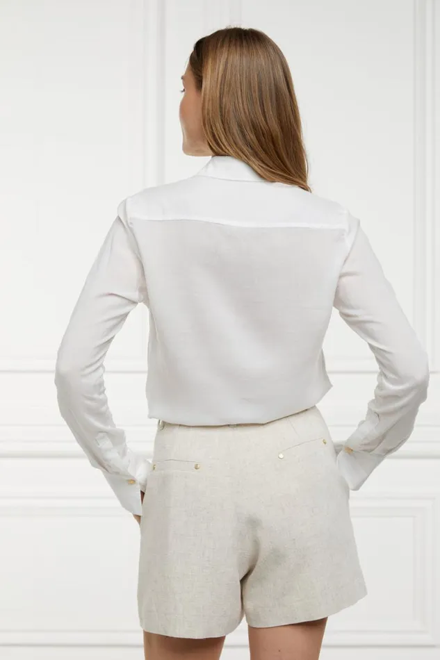 Women Belgravia Tailored Short Natural Linen Holland Cooper Tailoring