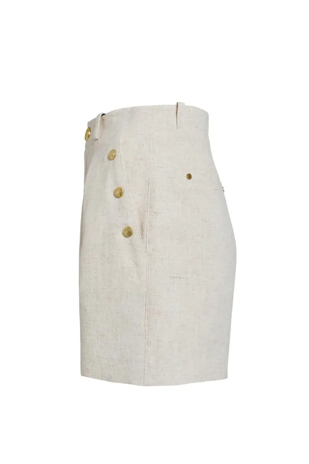 Women Belgravia Tailored Short Natural Linen Holland Cooper Tailoring