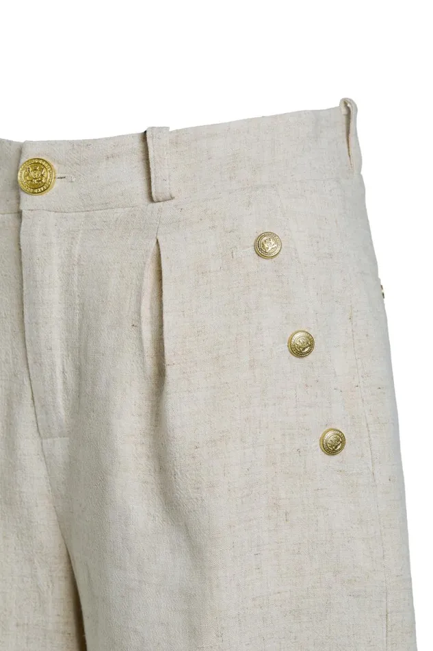 Women Belgravia Tailored Short Natural Linen Holland Cooper Tailoring