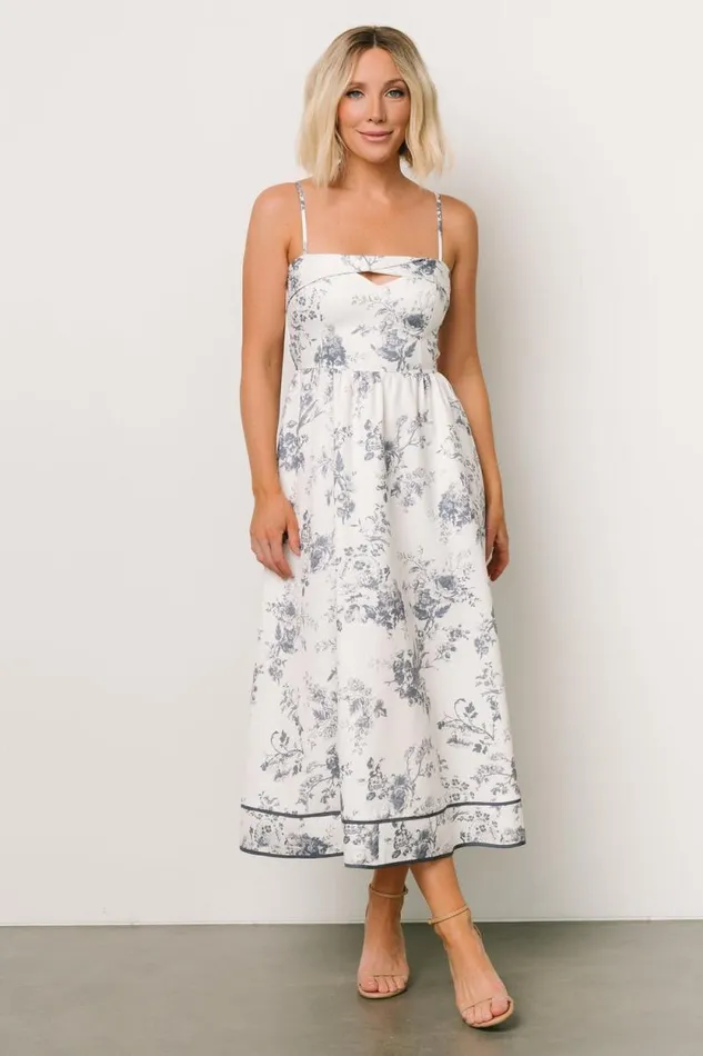 Women Bellagio Midi Dress Slate Floral Baltic Born Midi Dresses