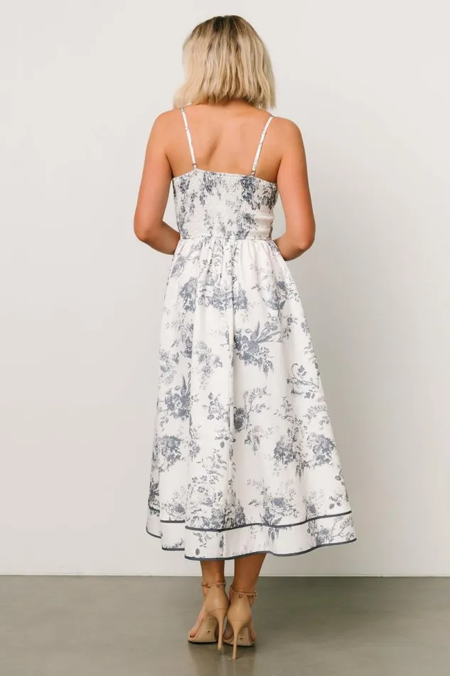 Women Bellagio Midi Dress Slate Floral Baltic Born Midi Dresses