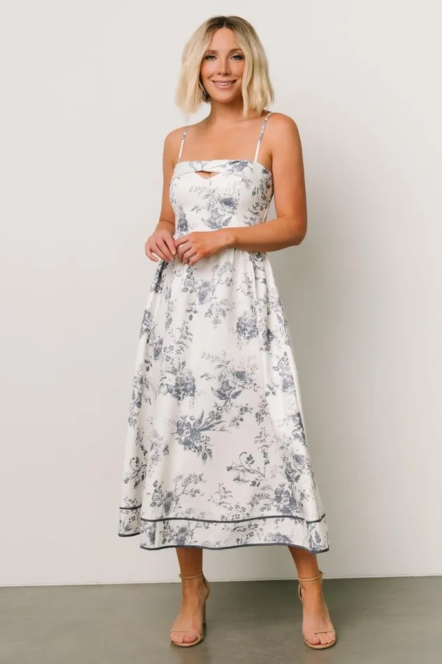 Women Bellagio Midi Dress Slate Floral Baltic Born Midi Dresses