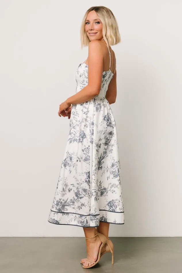 Women Bellagio Midi Dress Slate Floral Baltic Born Midi Dresses