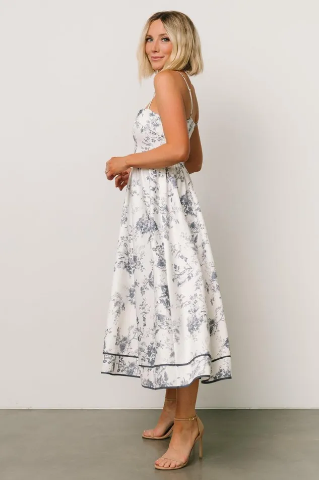 Women Bellagio Midi Dress Slate Floral Baltic Born Midi Dresses