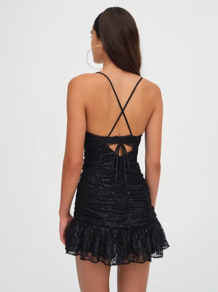Women Bette Lace Mini Dress Black For Love and Lemons Dresses