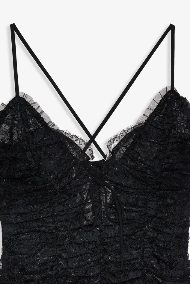 Women Bette Lace Mini Dress Black For Love and Lemons Dresses