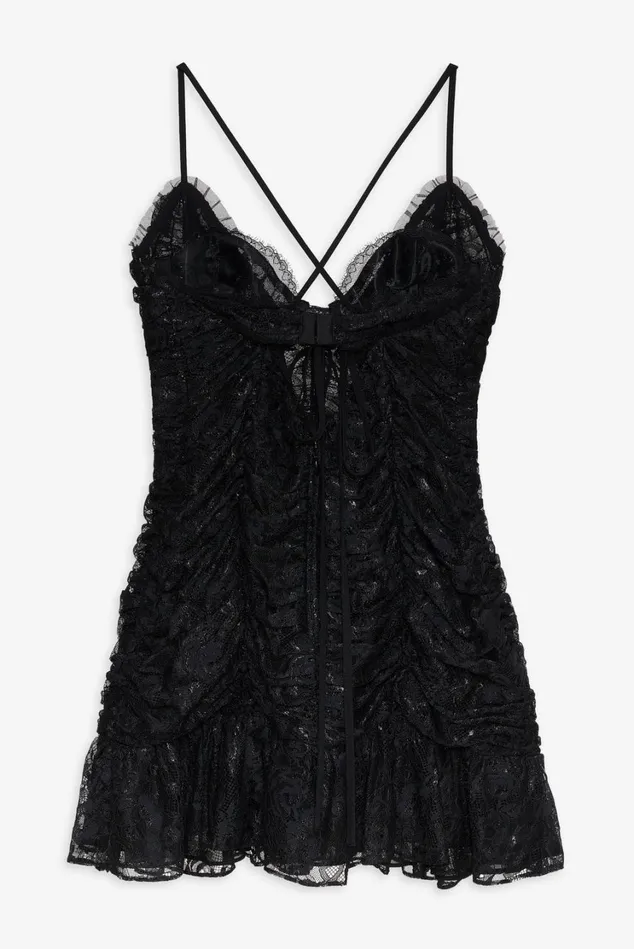 Women Bette Lace Mini Dress Black For Love and Lemons Dresses