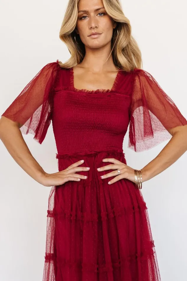 Women Bexley Tulle Dress Wine Baltic Born Tulle Styles Women Bexley Tulle Dress Wine Baltic Born Tulle Styles