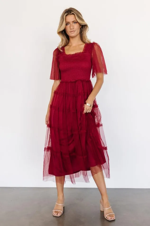 Women Bexley Tulle Dress Wine Baltic Born Tulle Styles Women Bexley Tulle Dress Wine Baltic Born Tulle Styles