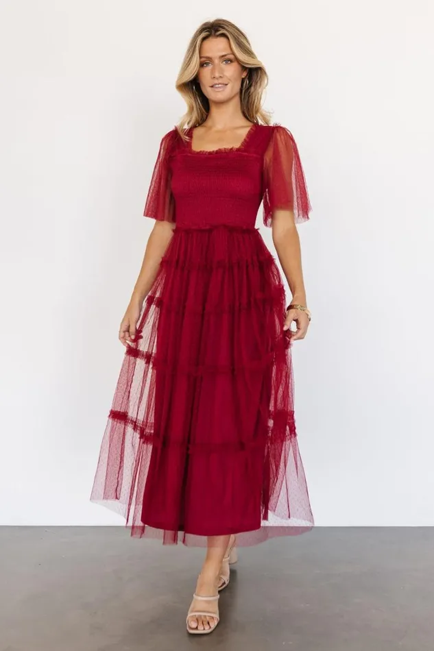 Women Bexley Tulle Dress Wine Baltic Born Tulle Styles Women Bexley Tulle Dress Wine Baltic Born Tulle Styles