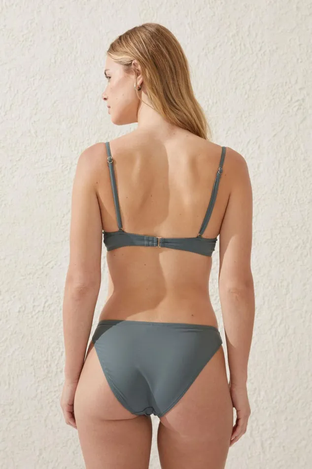 Women Bikinis Cotton On Balconette Bra Bikini Top Dusty Khaki