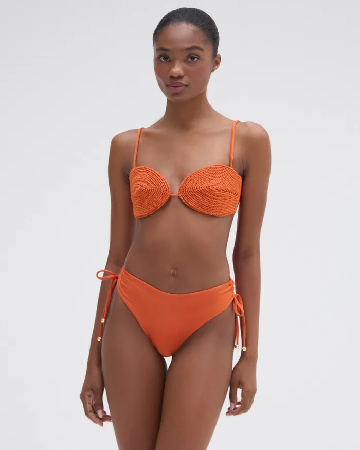 Women Bikinis PatBO JERSEY SANDS BRAIDED BIKINI BOTTOM Papric
