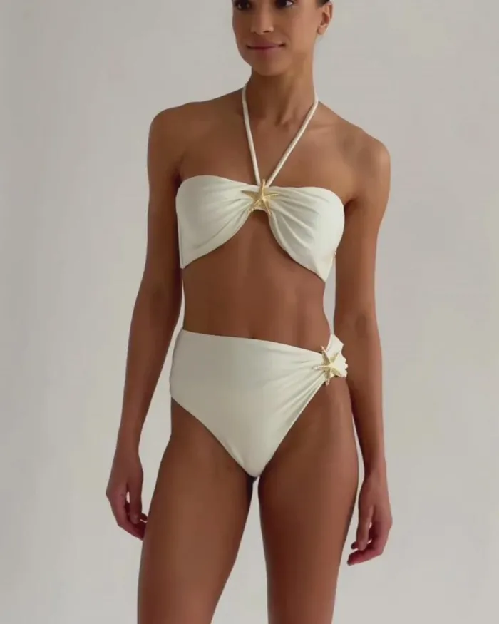 Women Bikinis PatBO Starfish Bikini Top EXCLUSIVE White