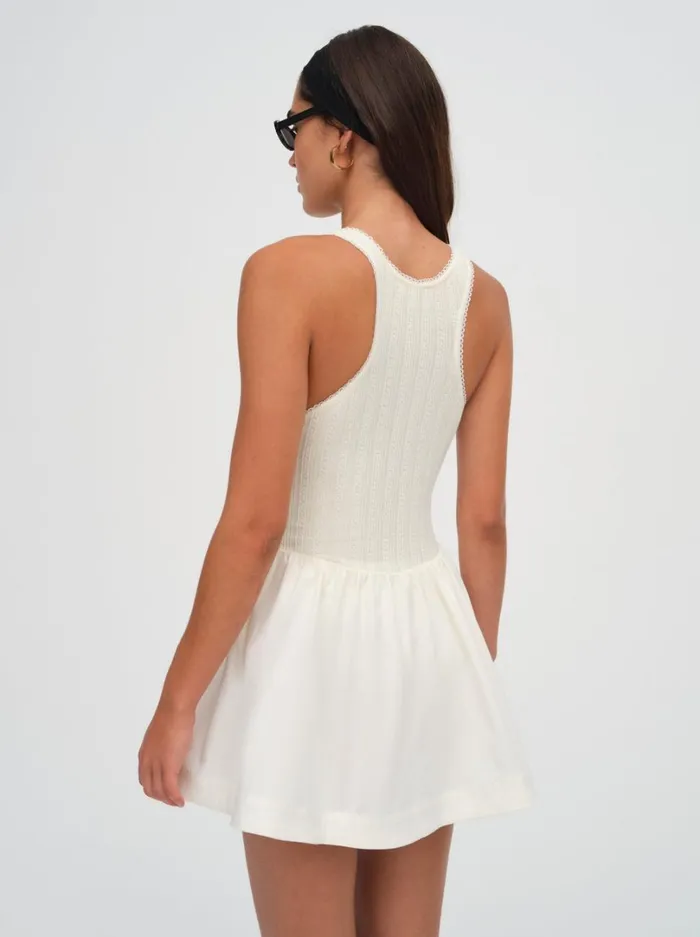 Women Billie Pointelle Mini Dress Ivory For Love and Lemons Dresses Women Billie Pointelle Mini Dress Ivory For Love and Lemons Dresses