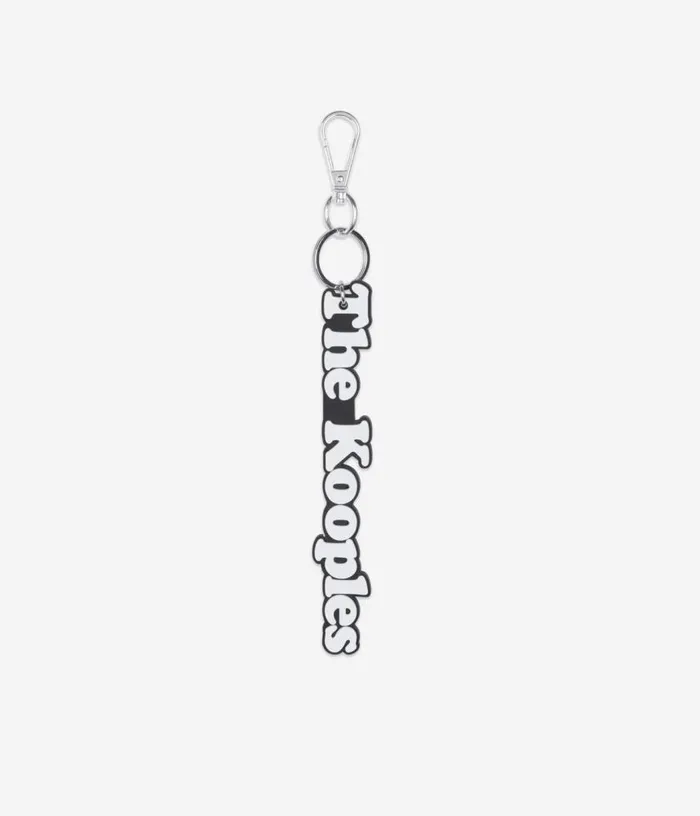 Women Black And White Logo Bag Charm THE KOOPLES Bags