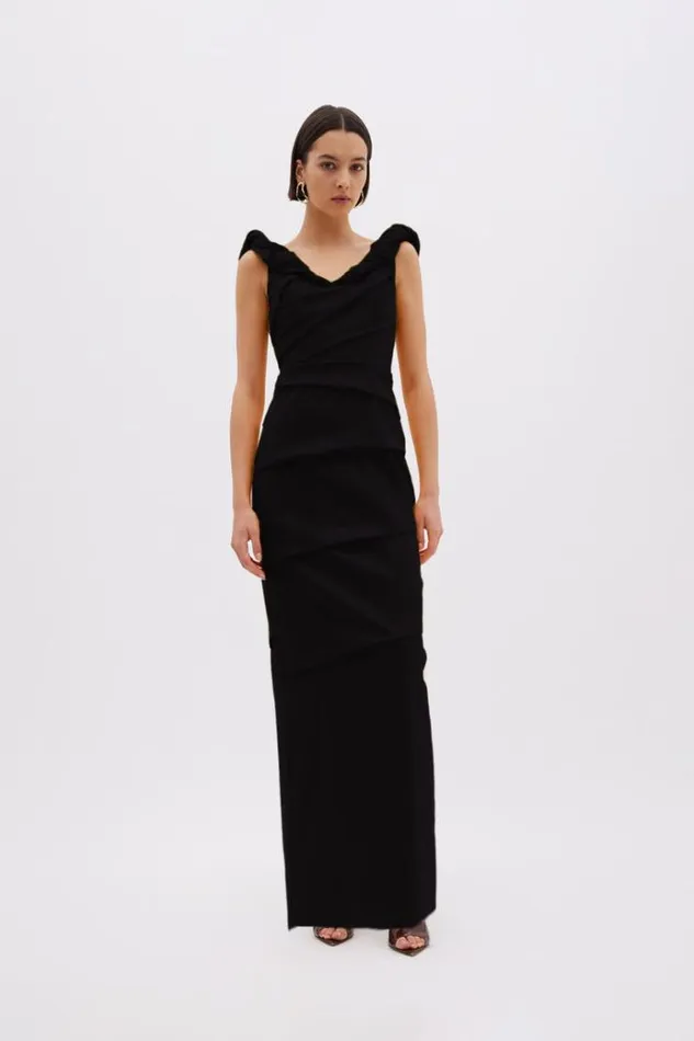 Women Black Dresses Rachel Gilbert ASHA GOWN