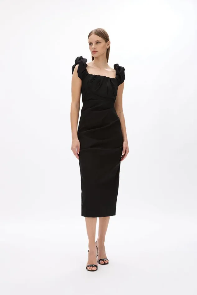 Women Black Dresses Rachel Gilbert Kalina Dress In Black