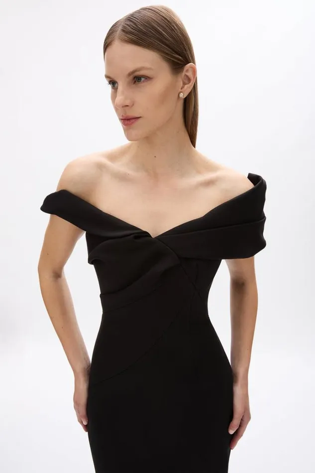 Women Black Dresses Rachel Gilbert MATTEO GOWN Women Black Dresses Rachel Gilbert MATTEO GOWN
