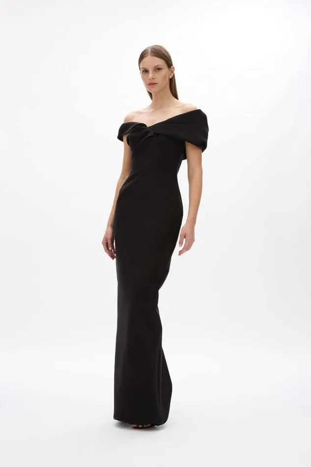Women Black Dresses Rachel Gilbert MATTEO GOWN Women Black Dresses Rachel Gilbert MATTEO GOWN