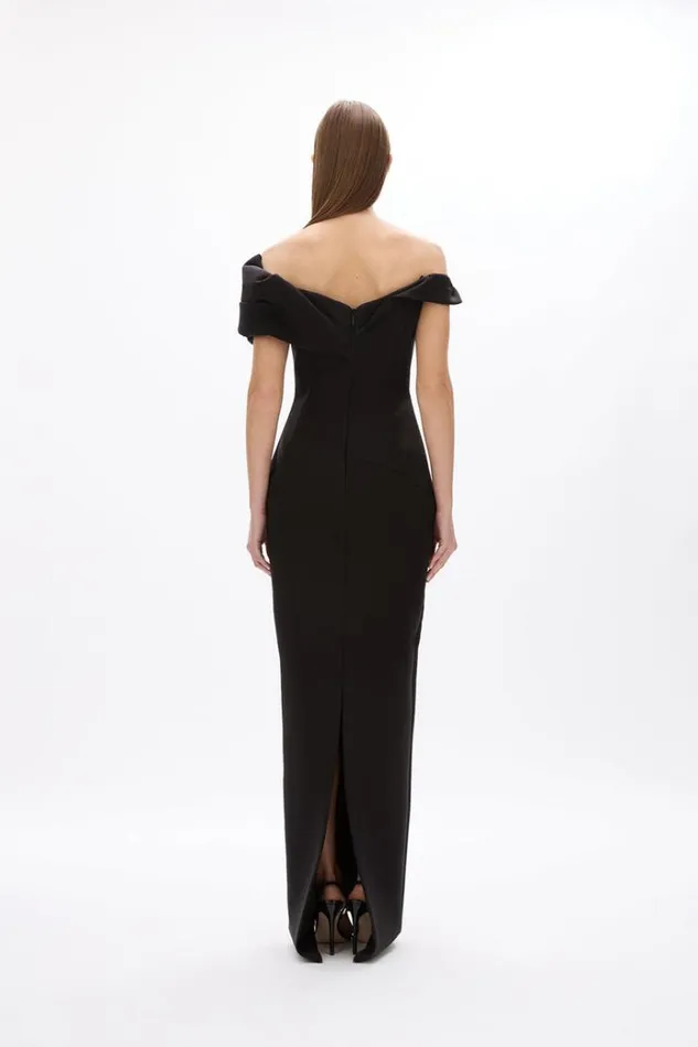 Women Black Dresses Rachel Gilbert MATTEO GOWN Women Black Dresses Rachel Gilbert MATTEO GOWN