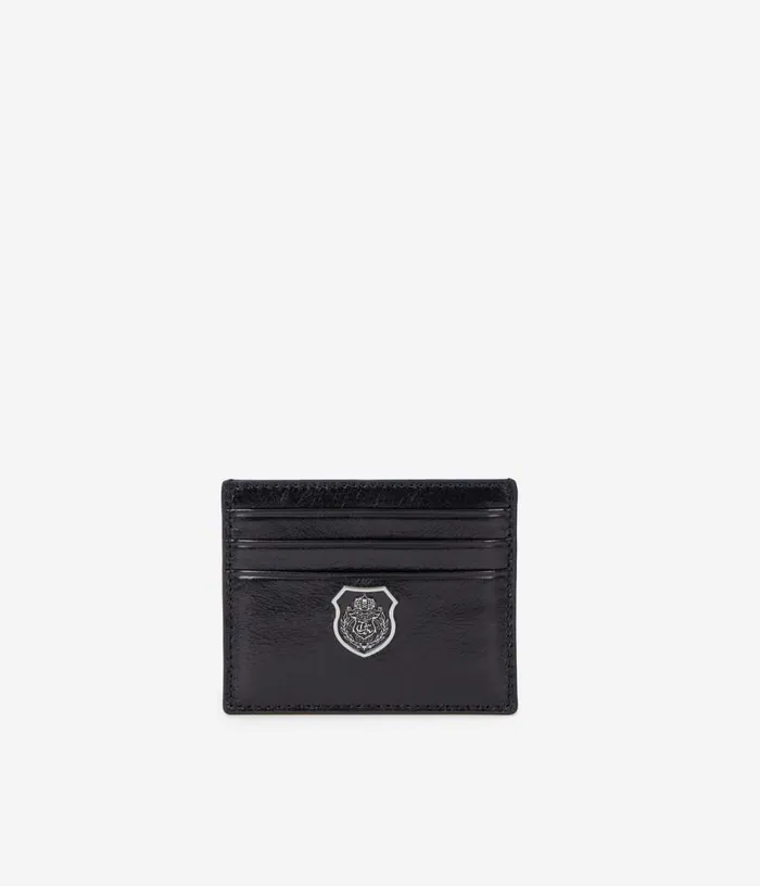 Women Black Leather Blazon Card Holder THE KOOPLES Bags