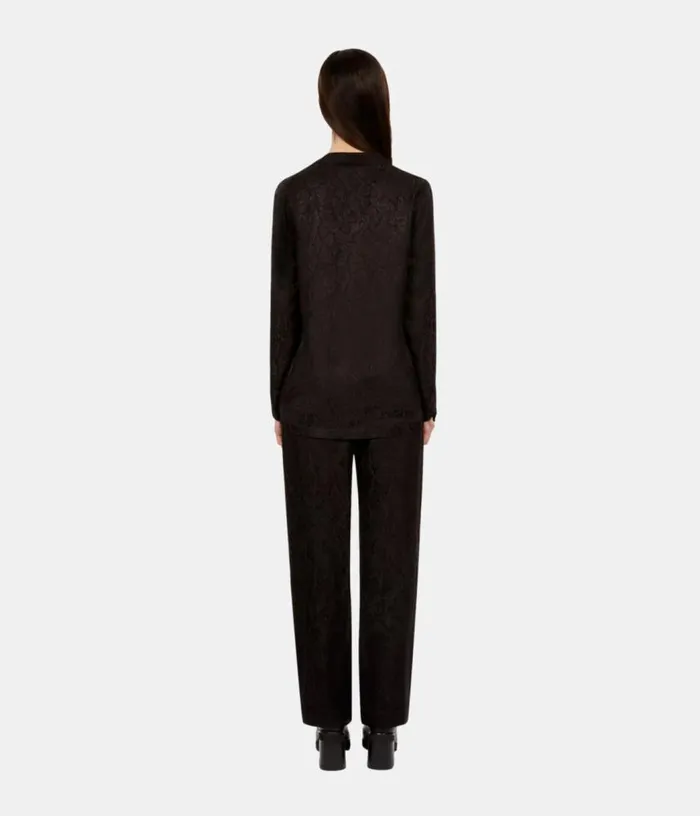 Women Black Snakeskin Jacquard Shirt THE KOOPLES Blouses and Shirts