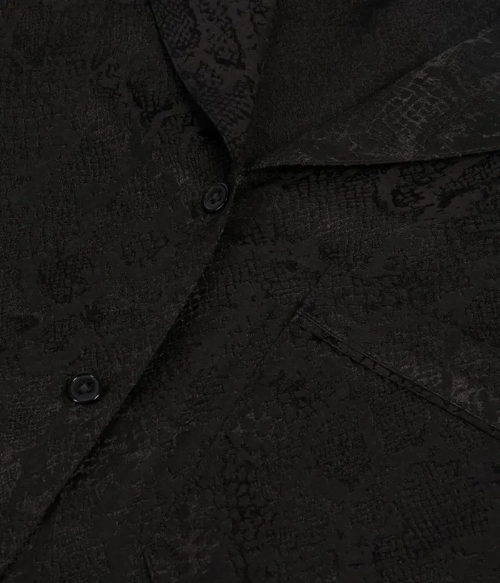 Women Black Snakeskin Jacquard Shirt THE KOOPLES Blouses and Shirts