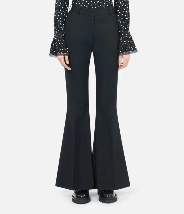 Women Black Wool Blend Suit Trousers THE KOOPLES Blazers and Suits