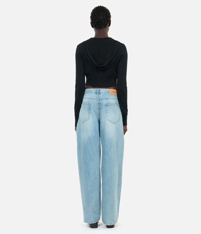 Women Black Wool Hooded Cardigan THE KOOPLES Sweaters