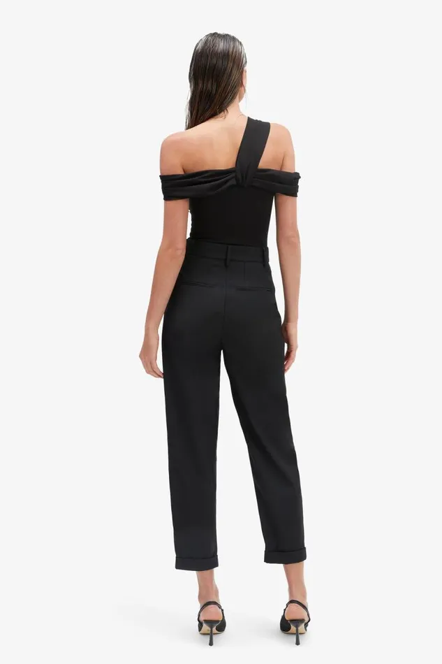 Women Bodysuits Bardot Arie Knit Bodysuit In Black Black