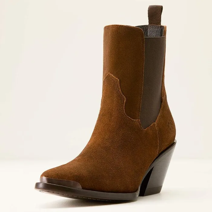 Women Booties Ariat Shiloh Bootie Dark Ginger Suede