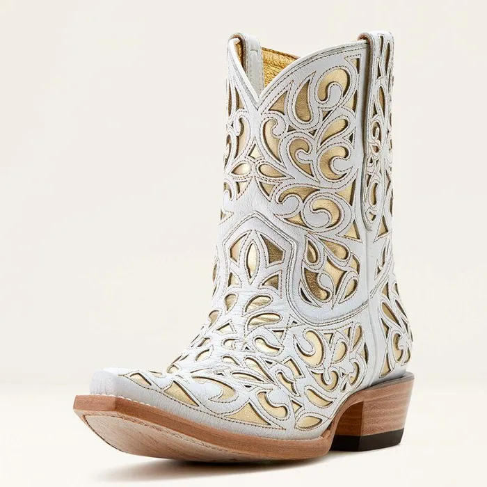 Women Booties Ariat Valentina Western Boot Classic Alabastergold