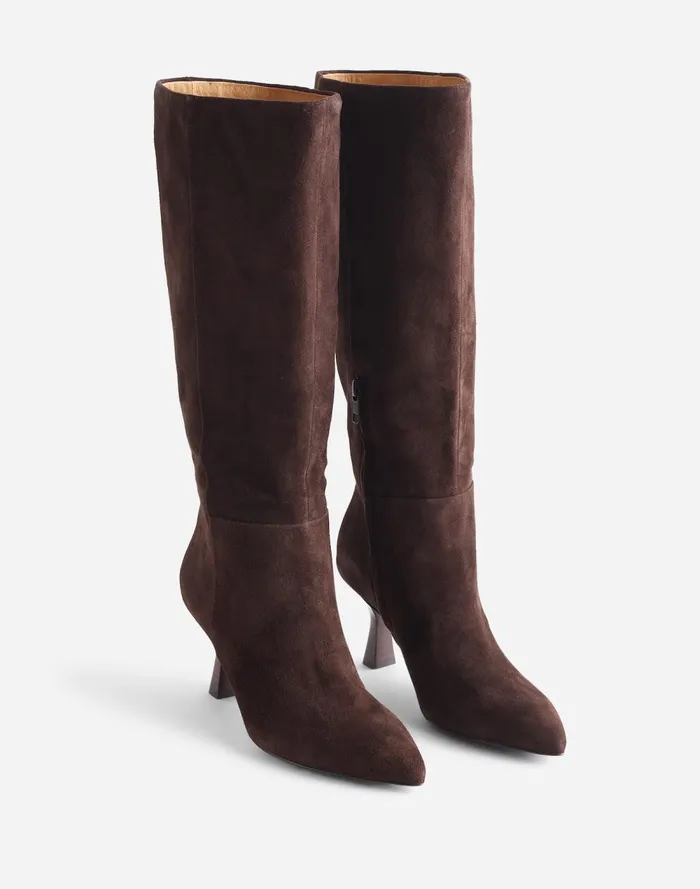 Women Boots Madewell The Justine Knee Boot With Extended Calf Dark Carob