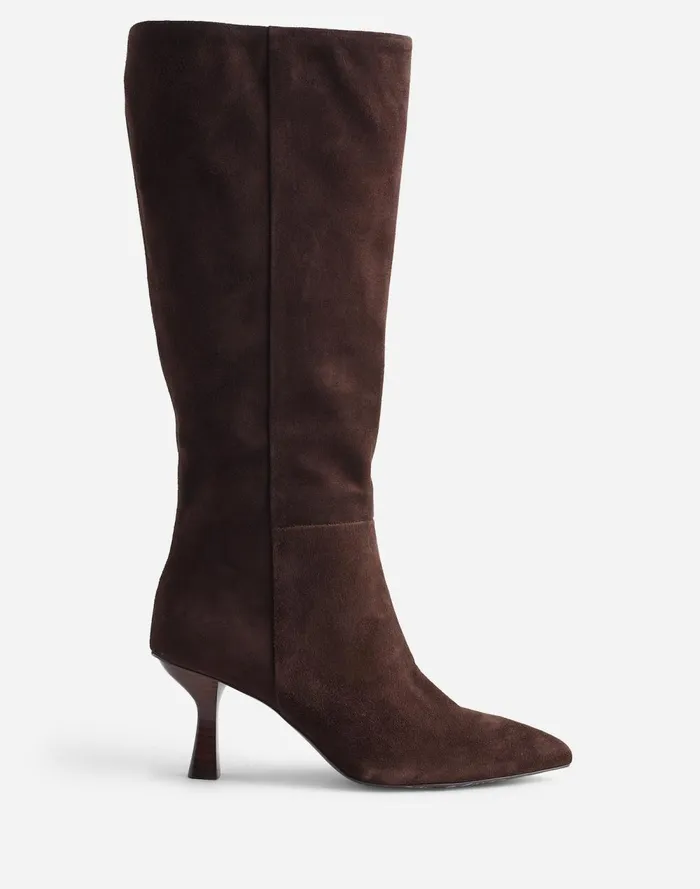 Women Boots Madewell The Justine Knee Boot With Extended Calf Dark Carob