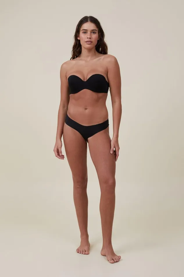 Women Bras Cotton On Everyday Contour Strapless Bra Black